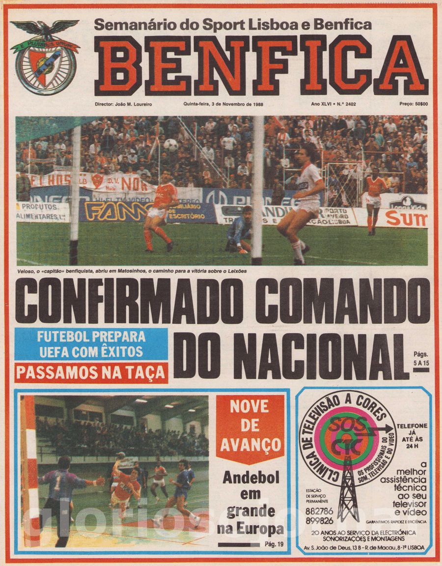 jornal o benfica 2402 1988-11-03